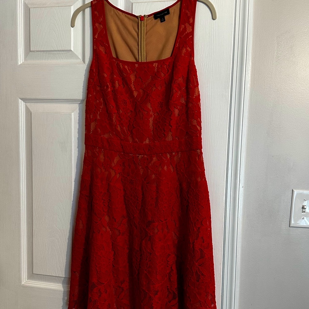The limited peachy red dress, size 4